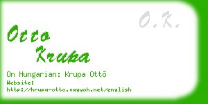 otto krupa business card