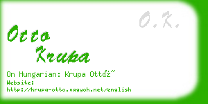 otto krupa business card
